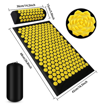 Yoga Mat & Pillow Spiked Sensory Massage Set